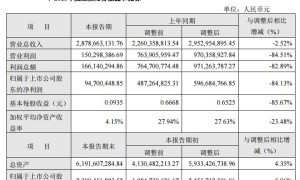 云南旅游:2019年营收28.79亿 净利润下降84%